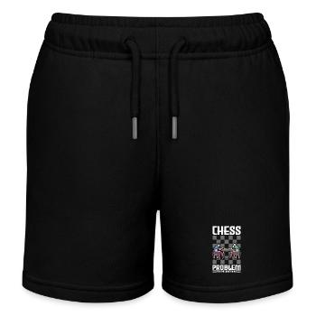 Schach Schachspieler Schachbrett - Kinder Organic Joggingshorts Mini Bolter von Stanley/Stella - Schwarz - Vorne