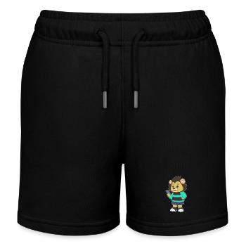 Lion Smartphone - Kids Organic Sweat Shorts by Stanley/Stella - black - Front