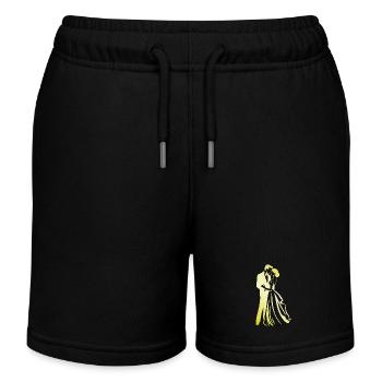 Ehepaar Gold Braut Bräutigam Hochzeit - Kinder Organic Joggingshorts Mini Bolter von Stanley/Stella - Schwarz - Vorne