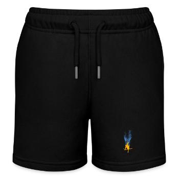 Freestyle ski flame - Kids Organic Sweat Shorts by Stanley/Stella - black - Front