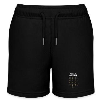 Medical Alphabet (dark) - Kids Organic Sweat Shorts by Stanley/Stella - black - Front