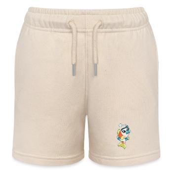 Fish Diver Snorkel Diving - Kids Organic Sweat Shorts by Stanley/Stella - soft Ecru - Front