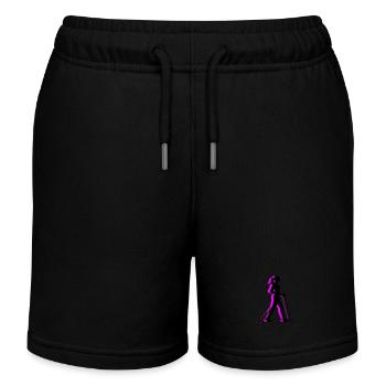 Nordic Walking Frau Symbol - Kinder Organic Joggingshorts Mini Bolter von Stanley/Stella - Schwarz - Vorne