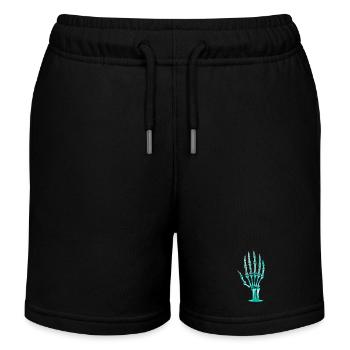 Halloween Skelett Hand - Kinder Organic Joggingshorts Mini Bolter von Stanley/Stella - Schwarz - Vorne