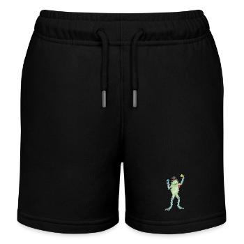 Frog juggler juggling - Kids Organic Sweat Shorts by Stanley/Stella - black - Front
