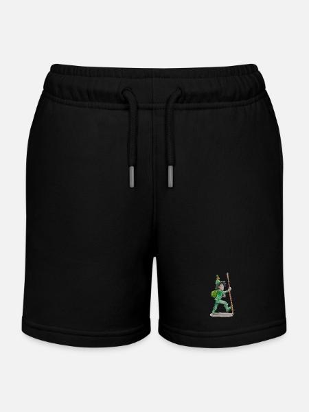 Le vagabond vert "GreenVagrant" en vadrouille - Short de jogging enfant bio Stanley/Stella - noir