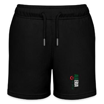 Made in Algeria, vertical design - Kids Organic Sweat Shorts by Stanley/Stella - black - Front