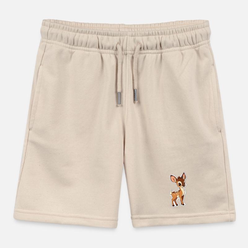 roe deer Kids Organic Sweat Shorts by Stanley/Stella