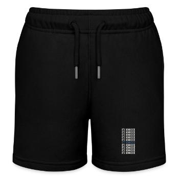 Typografische Phrase Wiederholter Völkermord - Kinder Organic Joggingshorts Mini Bolter von Stanley/Stella - Schwarz - Vorne