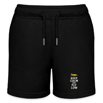 Ländliche Luftfahrt Landwirtschaft Pilotgeschenk - Kinder Organic Joggingshorts Mini Bolter von Stanley/Stella - Schwarz - Vorne