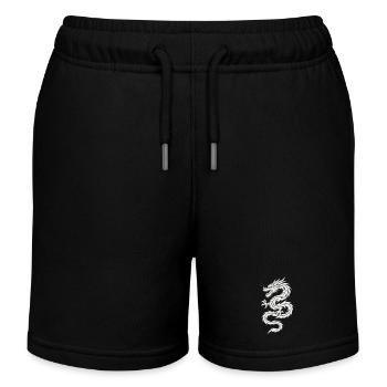 Tribal Drache Silhouette - Kinder Organic Joggingshorts Mini Bolter von Stanley/Stella - Schwarz - Vorne