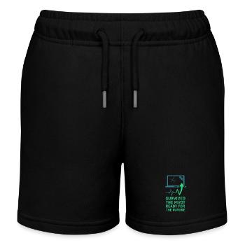 Startup-gründer Survivor Burnout Recover - Kinder Organic Joggingshorts Mini Bolter von Stanley/Stella - Schwarz - Vorne