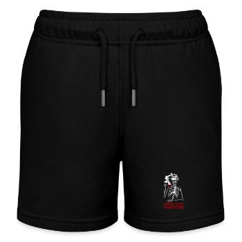 Coffee Is My Valentine's Day – Skeleton Coffee for F - Kids Organic Sweat Shorts by Stanley/Stella - black - Front