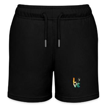 Border Collie - Kids Organic Sweat Shorts by Stanley/Stella - black - Front