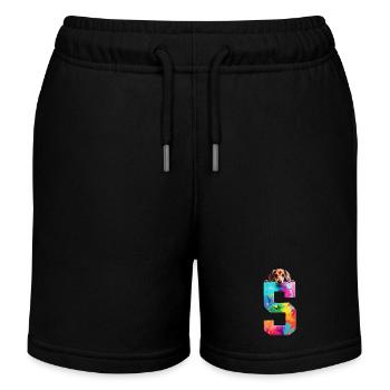 HUND 5 JAHRE DACKEL 5. GEBURTSTAG - Kinder Organic Joggingshorts Mini Bolter von Stanley/Stella - Schwarz - Vorne