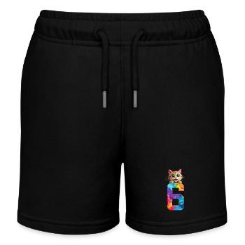6 ANS CHAT 6E ANNIVERSAIRE - Short de jogging enfant bio Stanley/Stella - noir - Devant