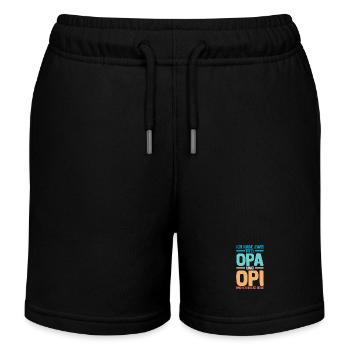 Ich Habe Zwei Titel Opa Und Mama - Kinder Organic Joggingshorts Mini Bolter von Stanley/Stella - Schwarz - Vorne