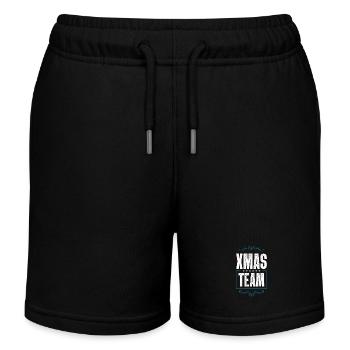 Xmas Team - Kinder Organic Joggingshorts Mini Bolter von Stanley/Stella - Schwarz - Vorne