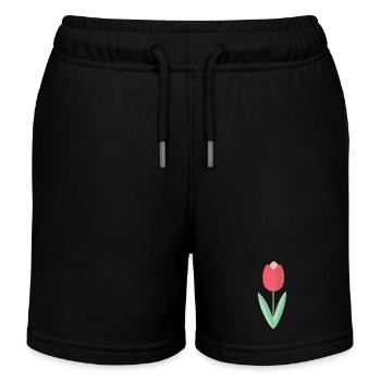 Tulipe - Short de jogging enfant bio Stanley/Stella - noir - Devant