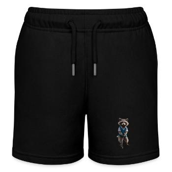 Raton-laveur sportif - Short de jogging enfant bio Stanley/Stella - noir - Devant