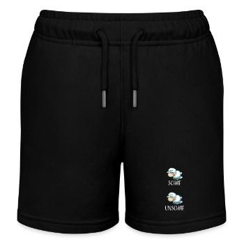 Schaf Unschaf lustiges cooles Geschenk - Kinder Organic Joggingshorts Mini Bolter von Stanley/Stella - Schwarz - Vorne