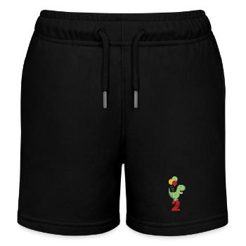 Second Birthday Boy T Rex Dinosaur - Short de jogging enfant bio Stanley/Stella - noir - Devant