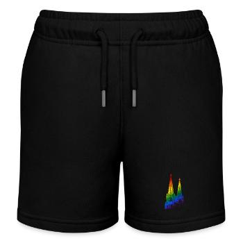 Cathédrale de Cologne LGBTQ Pride Rainbow Silhouette Cologne - Short de jogging enfant bio Stanley/Stella - noir - Devant