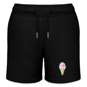 Eis - Kinder Organic Joggingshorts Mini Bolter von Stanley/Stella - Schwarz - Vorne