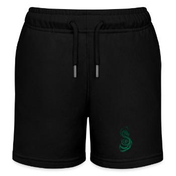 Green Tribal Fantasy Dragon - Kids Organic Sweat Shorts by Stanley/Stella - black - Front