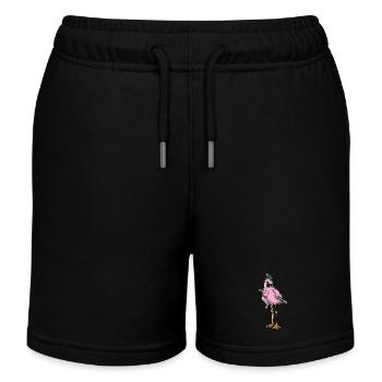 Flamingo Archer Bow Bow Bow - Kids Organic Sweat Shorts by Stanley/Stella - black - Front