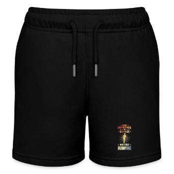 Runner Grandfather - Kids Organic Sweat Shorts by Stanley/Stella - black - Front