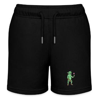 Kobold Halloween Lutscher - Kinder Organic Joggingshorts Mini Bolter von Stanley/Stella - Schwarz - Vorne
