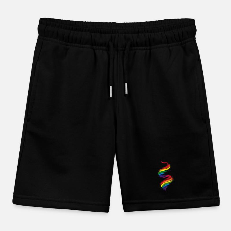 Abstraktes Regenbogen Pride Tornado Design - Lebendig Kinder Organic Joggingshorts Mini Bolter von Stanley/Stella