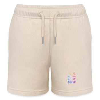 Barcelona Party Crew Spruch - Kinder Organic Joggingshorts Mini Bolter von Stanley/Stella - Natur - Vorne