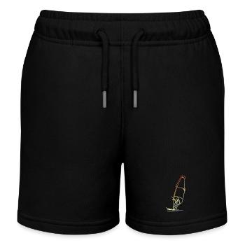 Planche à voile Croquis Vintage - Short de jogging enfant bio Stanley/Stella - noir - Devant