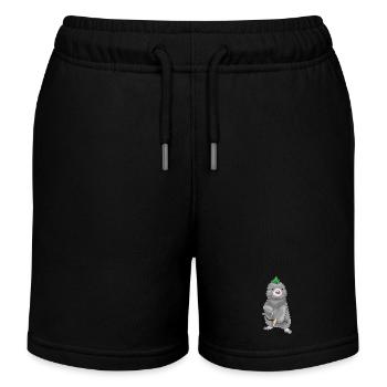 Arc d’archer taupe - Short de jogging enfant bio Stanley/Stella - noir - Devant