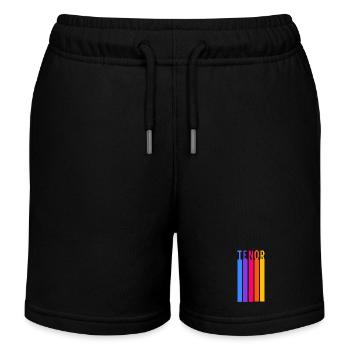 Chœur Voix Ténor Rayures Rétro - Short de jogging enfant bio Stanley/Stella - noir - Devant