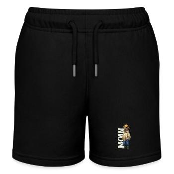 Moin Seehund - Nordsee Fischer Design - Kinder Organic Joggingshorts Mini Bolter von Stanley/Stella - Schwarz - Vorne
