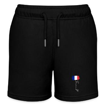 Patriot National Pride Frankreich Trikolore Flagge - Kinder Organic Joggingshorts Mini Bolter von Stanley/Stella - Schwarz - Vorne