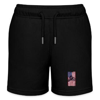 Drapeau américain du vélo de cross, - Short de jogging enfant bio Stanley/Stella - noir - Devant