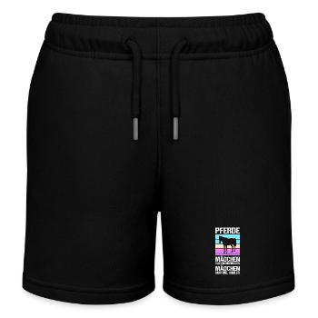 Reiten Pferdeliebhaber Reiterhof Pferde - Kinder Organic Joggingshorts Mini Bolter von Stanley/Stella - Schwarz - Vorne