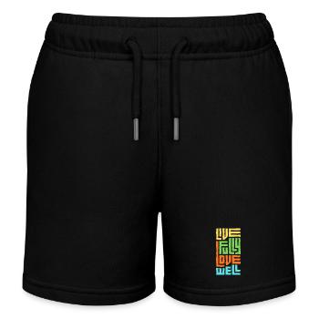 Live Fully Love Well - Kids Organic Sweat Shorts by Stanley/Stella - black - Front