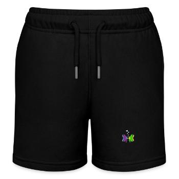 Liebespaar verliebte Fische Aquarium - Kinder Organic Joggingshorts Mini Bolter von Stanley/Stella - Schwarz - Vorne