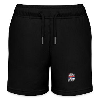Serbe Serbe Serbie - Short de jogging enfant bio Stanley/Stella - noir - Devant