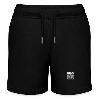 Serbe Serbe Serbie - Short de jogging enfant bio Stanley/Stella - noir - Devant