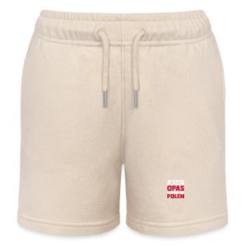 Pole Opa Großvater Polen - Kinder Organic Joggingshorts Mini Bolter von Stanley/Stella - Natur - Vorne