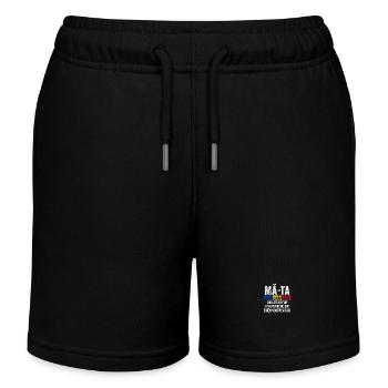 Romanian Romania Romania - Kids Organic Sweat Shorts by Stanley/Stella - black - Front