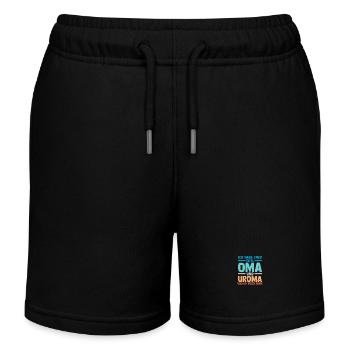Ich Habe Zwei Titel Oma Und Uroma - Kinder Organic Joggingshorts Mini Bolter von Stanley/Stella - Schwarz - Vorne