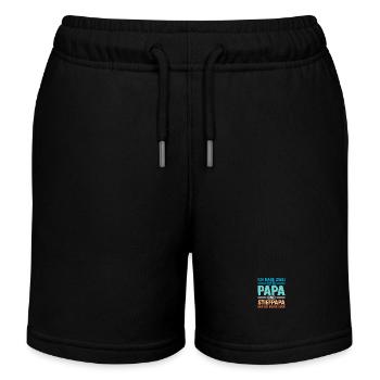 Ich Habe Zwei Titel Papa Und Stiefpapa - Kinder Organic Joggingshorts Mini Bolter von Stanley/Stella - Schwarz - Vorne