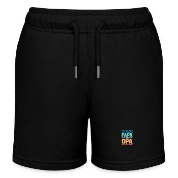 Ich Habe Zwei Titel Papa Und Opa - Kinder Organic Joggingshorts Mini Bolter von Stanley/Stella - Schwarz - Vorne